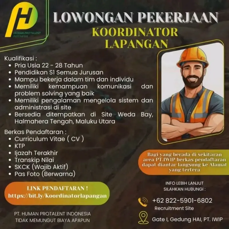 koordinator lapangan dibutuhkan segera kranggan bekasi 49e865