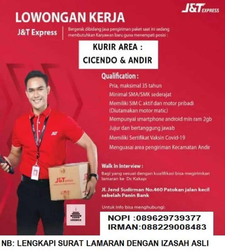 kurir pengiriman jt express cabang lamongan a04ccd