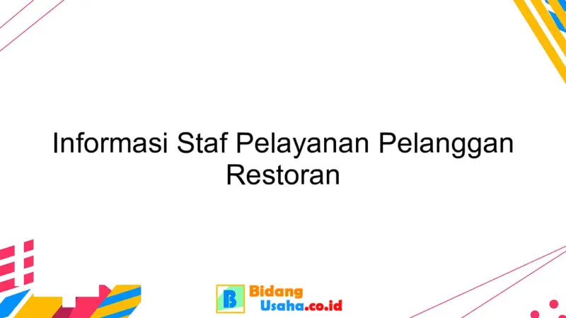 staf pelayanan pelanggan restoran edb875