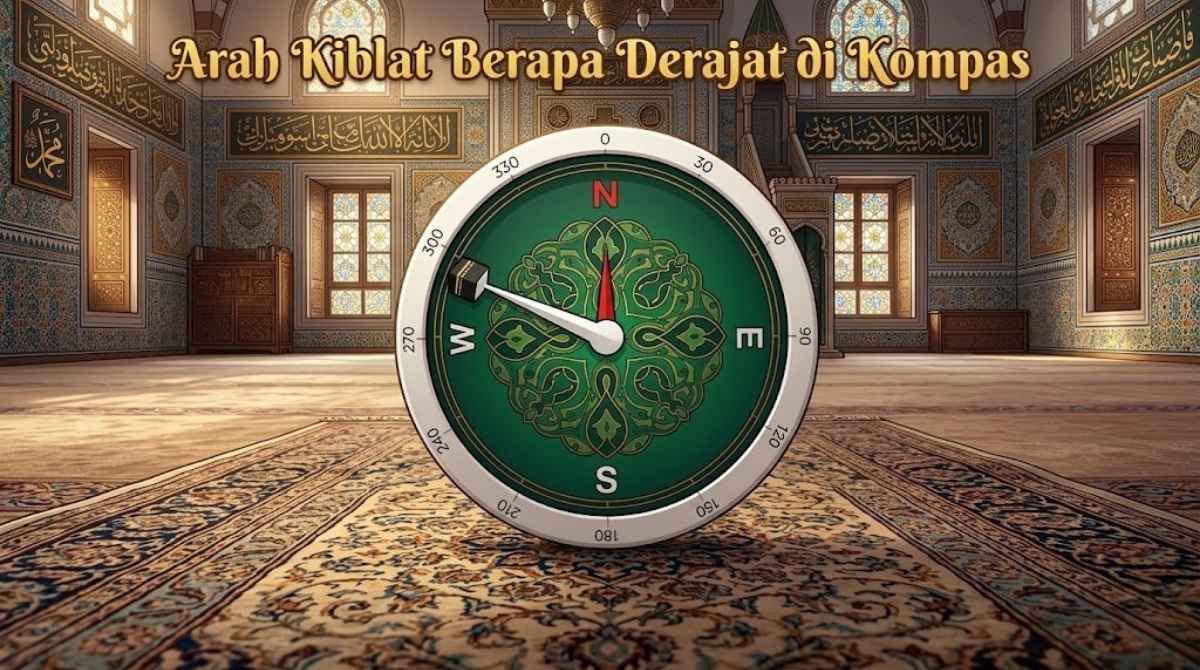 Arah Kiblat Berapa Derajat di Kompas