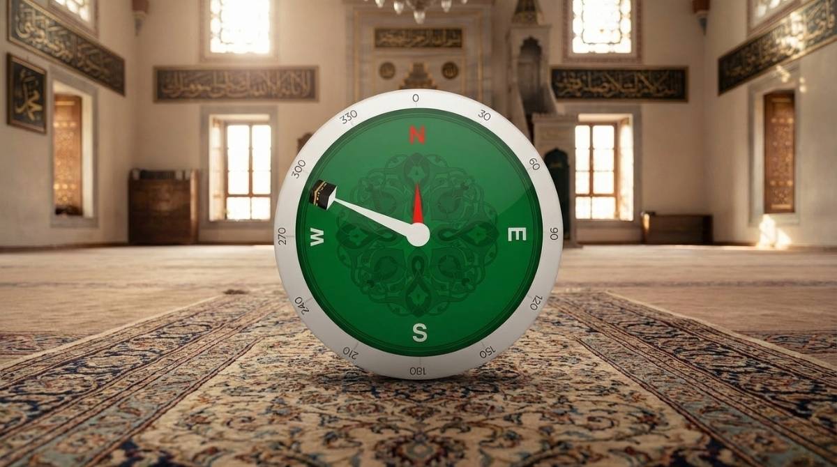 Arah Kiblat Berapa Derajat di Kompas