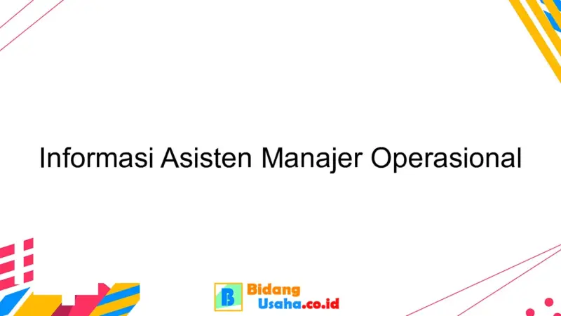 asisten manajer dapur operasional b9d138