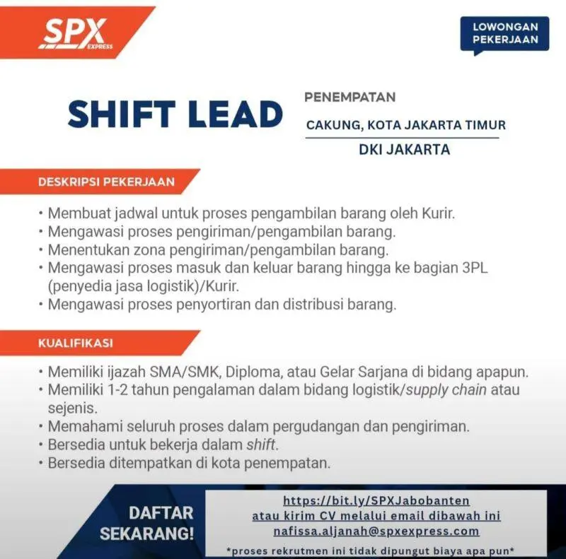 kepala shift spx express kab pesisir selatan 185f9b