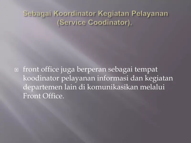 koordinator layanan front office bec371