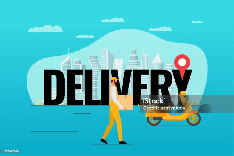 kurir pengiriman barang menggunakan motor 9575ae