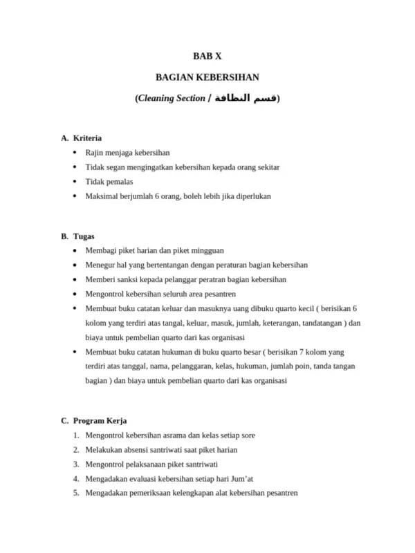 manajer bagian kebersihan 8042bc