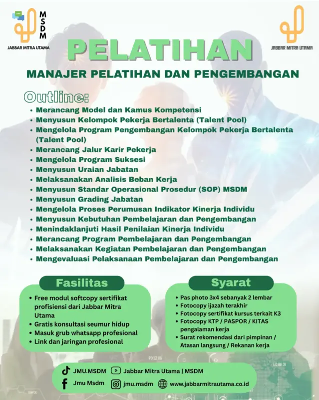 manajer pengembangan dan pembelajaran db7c20