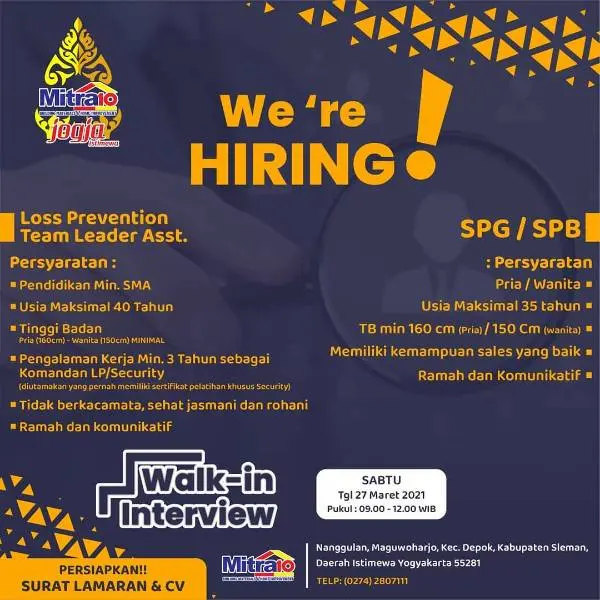 mitra bisnis walk in interview area yogyakarta 13 feb 2026 8bc398