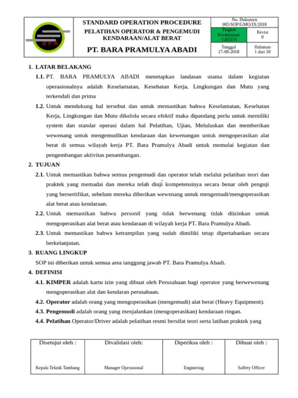 pengemudi kendaraan operasional 936765