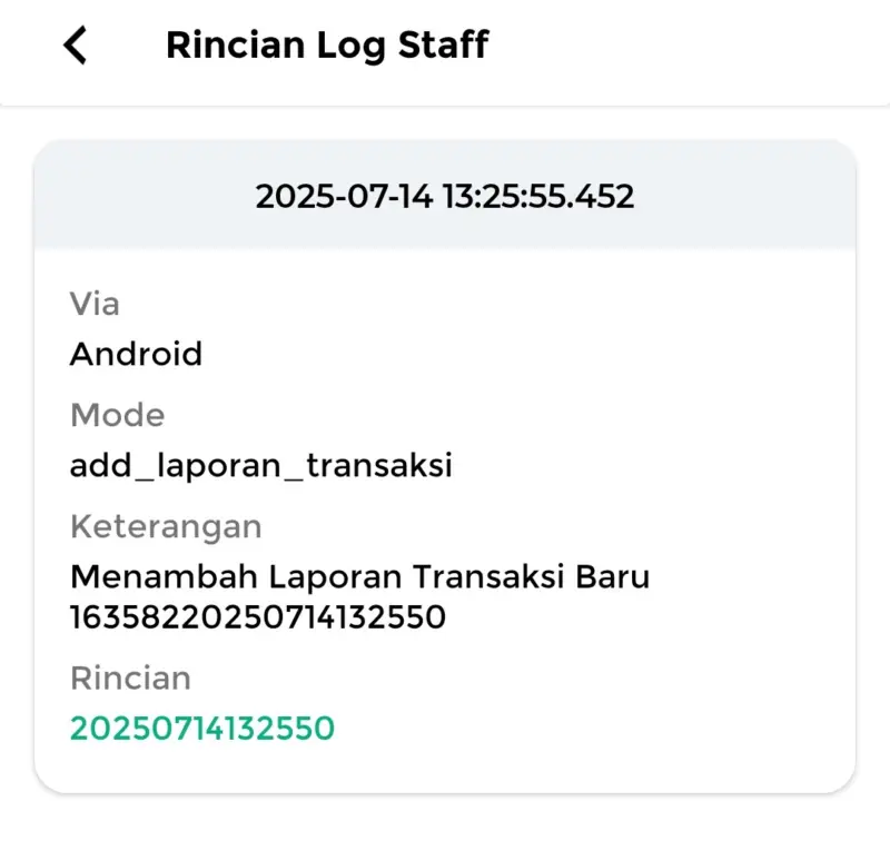 staf penanganan transaksi kasir cabcef