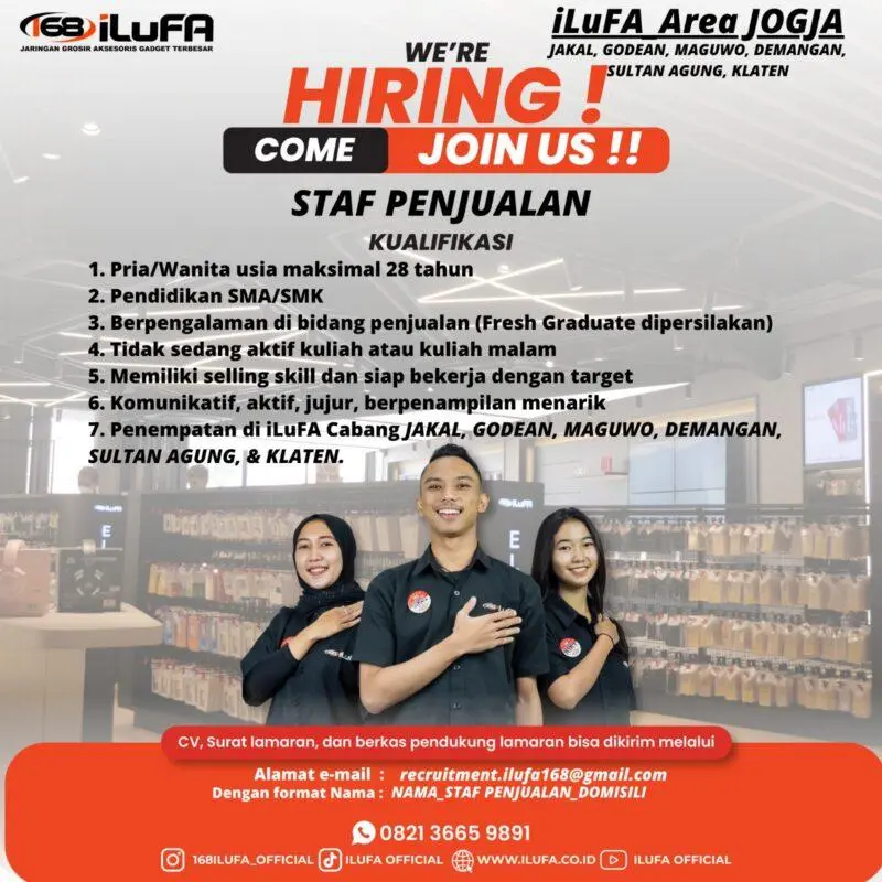 staf penjualan dan pelayanan pelanggan di outlet 58c478