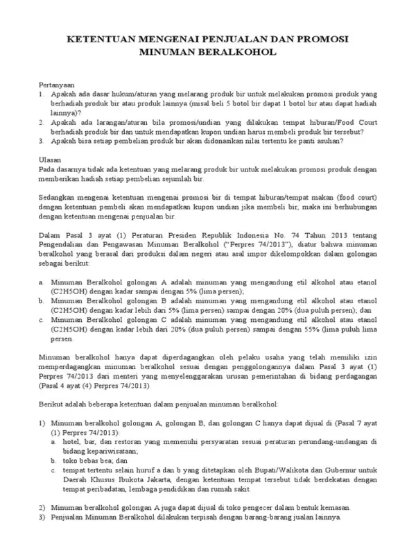 staf promosi penjualan minuman beralkohol cengkareng 5ca48e